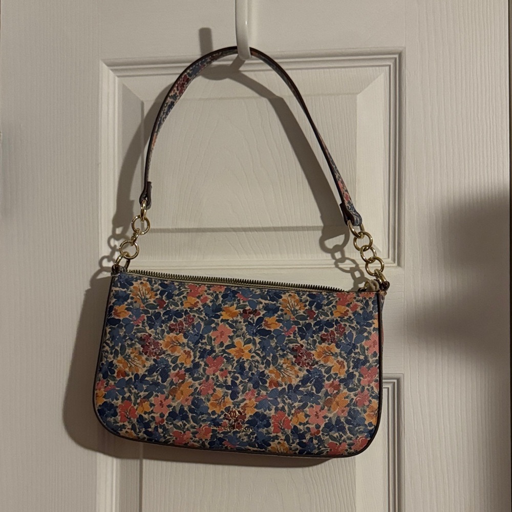 Nanette Lepore Floral Shoulder Bag - Blue and Orange
